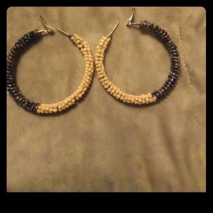 Women's Yellow Jacket Hoop Earrings NWOT